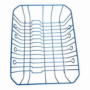 Vintage Rubbermaid Blue Coated Wire Dish Drying Rack Retro Mid-Century 17.5”x14”